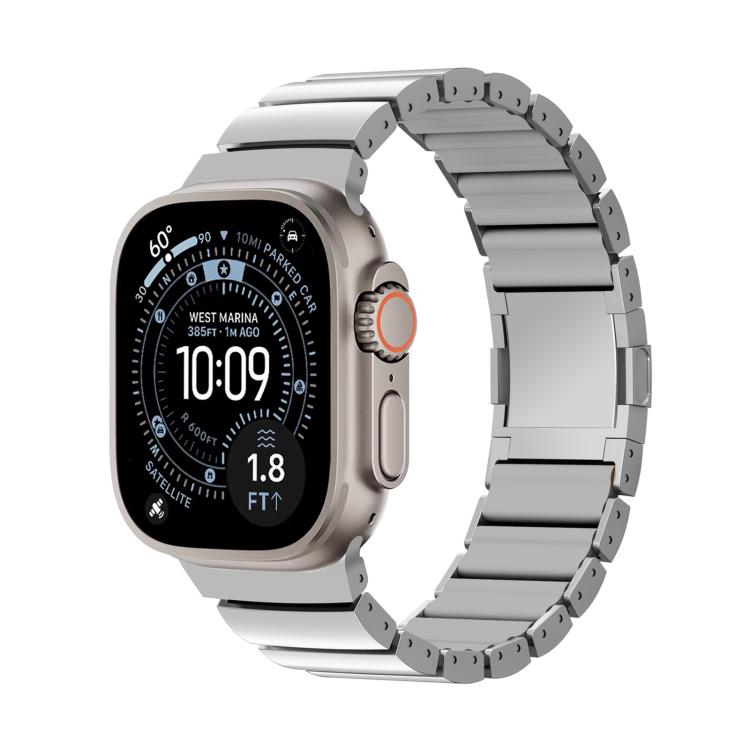 Magnetic Clasp One Beads Silicone Titanium Alloy Watch Band, For Apple Watch 46mm / 49mm / 45mm / 44mm, For Apple Watch 42mm / 41mm / 40mm / 38mm