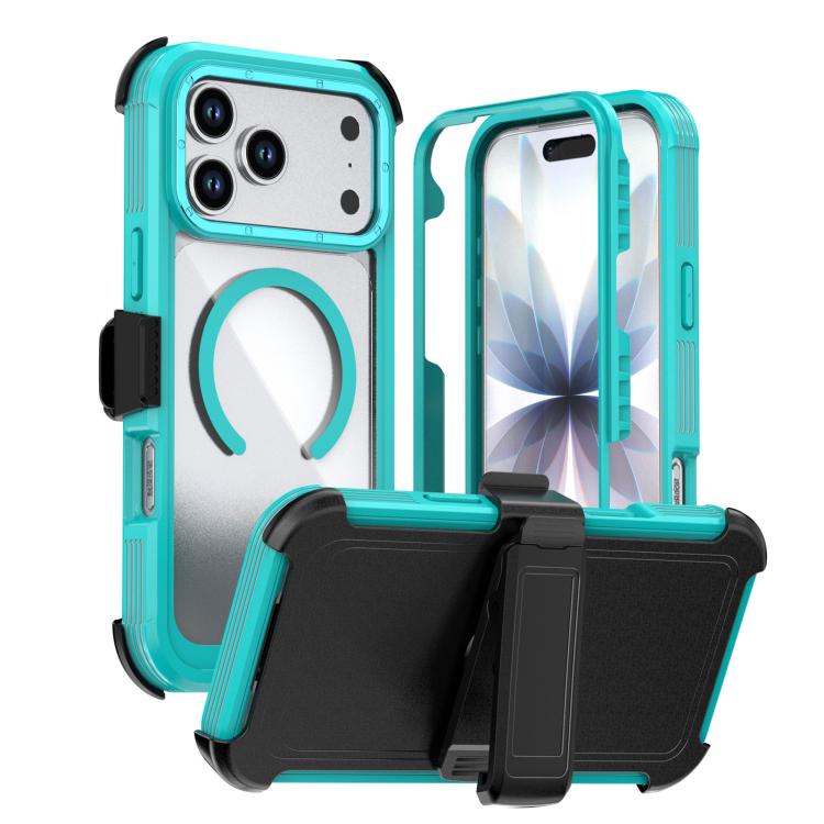 غطاء هاتف أكريليك كامل التغطية مغناطيسي مع مشبك خلفي، لهواتف iPhone 17 Pro Max، iPhone 17 Pro، iPhone 17، iPhone Air، iPhone 16 Pro Max، iPhone 16 Pro
