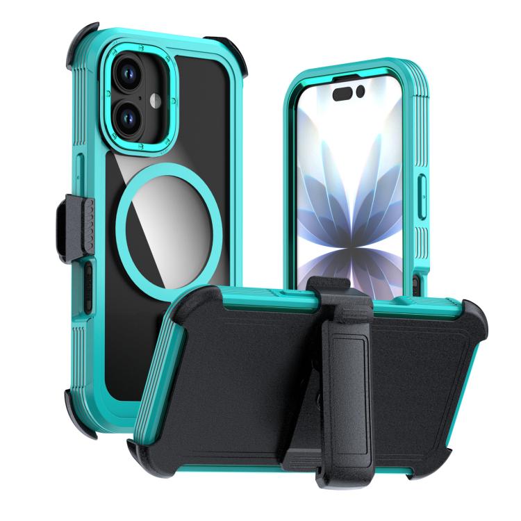 غطاء هاتف أكريليك كامل التغطية مغناطيسي مع مشبك خلفي، لهواتف iPhone 17 Pro Max، iPhone 17 Pro، iPhone 17، iPhone Air، iPhone 16 Pro Max، iPhone 16 Pro