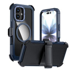 غطاء هاتف أكريليك كامل التغطية مغناطيسي مع مشبك خلفي، لهواتف iPhone 17 Pro Max، iPhone 17 Pro، iPhone 17، iPhone Air، iPhone 16 Pro Max، iPhone 16 Pro
