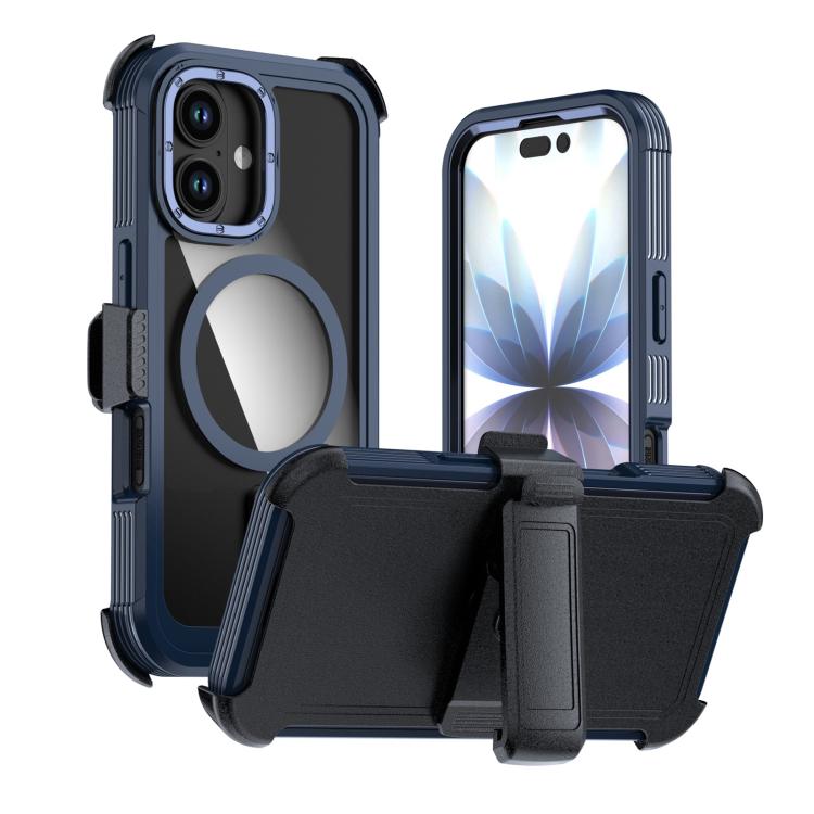 غطاء هاتف أكريليك كامل التغطية مغناطيسي مع مشبك خلفي، لهواتف iPhone 17 Pro Max، iPhone 17 Pro، iPhone 17، iPhone Air، iPhone 16 Pro Max، iPhone 16 Pro