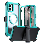 غطاء هاتف أكريليك كامل التغطية مغناطيسي مع مشبك خلفي، لهواتف iPhone 16 Plus، iPhone 16، iPhone 15 Pro Max، iPhone 15 Pro، iPhone 15 Plus / 14 Plus، iPhone 15