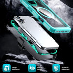 غطاء هاتف أكريليك كامل التغطية مغناطيسي مع مشبك خلفي، لهواتف iPhone 16 Plus، iPhone 16، iPhone 15 Pro Max، iPhone 15 Pro، iPhone 15 Plus / 14 Plus، iPhone 15