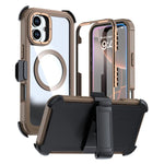غطاء هاتف أكريليك كامل التغطية مغناطيسي مع مشبك خلفي، لهواتف iPhone 16 Plus، iPhone 16، iPhone 15 Pro Max، iPhone 15 Pro، iPhone 15 Plus / 14 Plus، iPhone 15