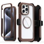 غطاء هاتف أكريليك كامل التغطية مع مشبك خلفي مغناطيسي، لهواتف iPhone 14 / 13، iPhone 14 Pro، iPhone 14 Pro Max، iPhone 13 Pro Max، iPhone 13 Pro، iPhone 12 / 12 Pro
