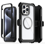 غطاء هاتف أكريليك كامل التغطية مع مشبك خلفي مغناطيسي، لهواتف iPhone 14 / 13، iPhone 14 Pro، iPhone 14 Pro Max، iPhone 13 Pro Max، iPhone 13 Pro، iPhone 12 / 12 Pro