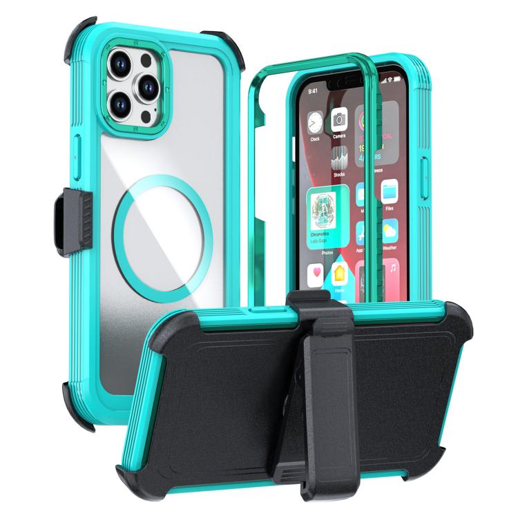غطاء هاتف أكريليك كامل التغطية مع مشبك خلفي مغناطيسي، لهواتف iPhone 14 / 13، iPhone 14 Pro، iPhone 14 Pro Max، iPhone 13 Pro Max، iPhone 13 Pro، iPhone 12 / 12 Pro