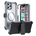 غطاء هاتف أكريليك كامل التغطية مع مشبك خلفي مغناطيسي، لهواتف iPhone 14 / 13، iPhone 14 Pro، iPhone 14 Pro Max، iPhone 13 Pro Max، iPhone 13 Pro، iPhone 12 / 12 Pro
