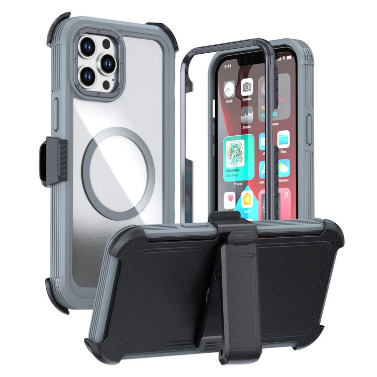غطاء هاتف أكريليك كامل التغطية مع مشبك خلفي مغناطيسي، لهواتف iPhone 14 / 13، iPhone 14 Pro، iPhone 14 Pro Max، iPhone 13 Pro Max، iPhone 13 Pro، iPhone 12 / 12 Pro