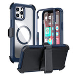 غطاء هاتف أكريليك كامل التغطية مع مشبك خلفي مغناطيسي، لهواتف iPhone 14 / 13، iPhone 14 Pro، iPhone 14 Pro Max، iPhone 13 Pro Max، iPhone 13 Pro، iPhone 12 / 12 Pro