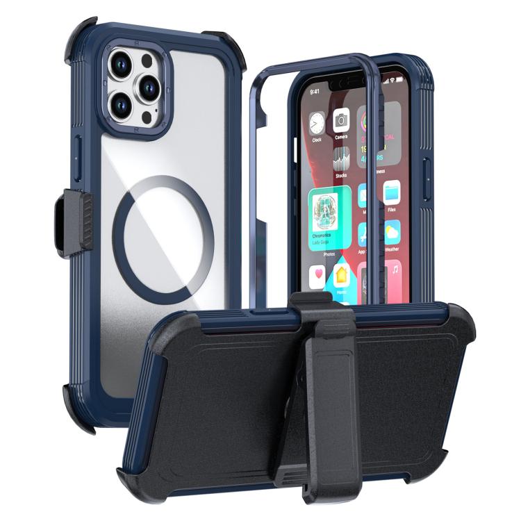 غطاء هاتف أكريليك كامل التغطية مع مشبك خلفي مغناطيسي، لهواتف iPhone 14 / 13، iPhone 14 Pro، iPhone 14 Pro Max، iPhone 13 Pro Max، iPhone 13 Pro، iPhone 12 / 12 Pro