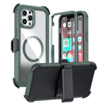 غطاء هاتف أكريليك كامل التغطية مع مشبك خلفي مغناطيسي، لهواتف iPhone 14 / 13، iPhone 14 Pro، iPhone 14 Pro Max، iPhone 13 Pro Max، iPhone 13 Pro، iPhone 12 / 12 Pro