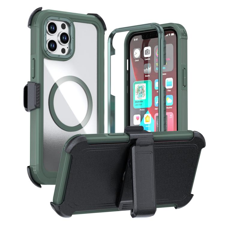 غطاء هاتف أكريليك كامل التغطية مع مشبك خلفي مغناطيسي، لهواتف iPhone 14 / 13، iPhone 14 Pro، iPhone 14 Pro Max، iPhone 13 Pro Max، iPhone 13 Pro، iPhone 12 / 12 Pro