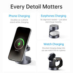 ROCK W56 3-in-1 Magnetic Wireless Charger with Qi2.2 25W, W56