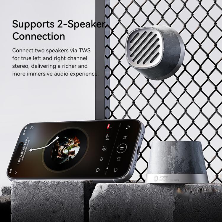 مكبر صوت بلوتوث صغير ROCK K13 Pro مع شحن لاسلكي مغناطيسي