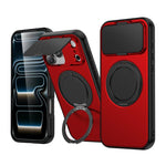 غطاء هاتف هجين من PC وTPU مع درع عدسة دوار مغناطيسي من ShellGod، لهواتف iPhone 17 Pro Max، iPhone 17 Pro