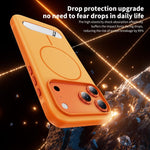 غطاء هاتف مغناطيسي مقلد أصلي بلونين مع حامل، لهواتف iPhone 17 Pro Max، iPhone 17 Pro