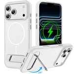 غطاء هاتف مغناطيسي مقلد أصلي بلونين مع حامل، لهواتف iPhone 17 Pro Max، iPhone 17 Pro