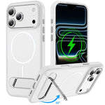 غطاء هاتف مغناطيسي مقلد أصلي بلونين مع حامل، لهواتف iPhone 17 Pro Max، iPhone 17 Pro
