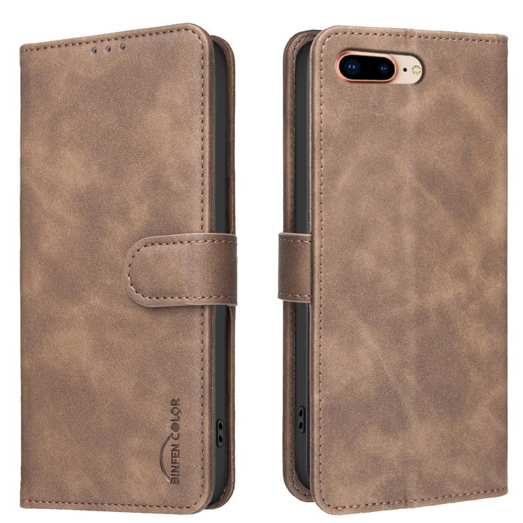 غطاء هاتف من الجلد النباتي بنقشة جلد العجل بلون صلب مع حماية RFID، لهواتف iPhone XS Max، iPhone 6 Plus/7 Plus/8 Plus، iPhone 6 / 7 / 8