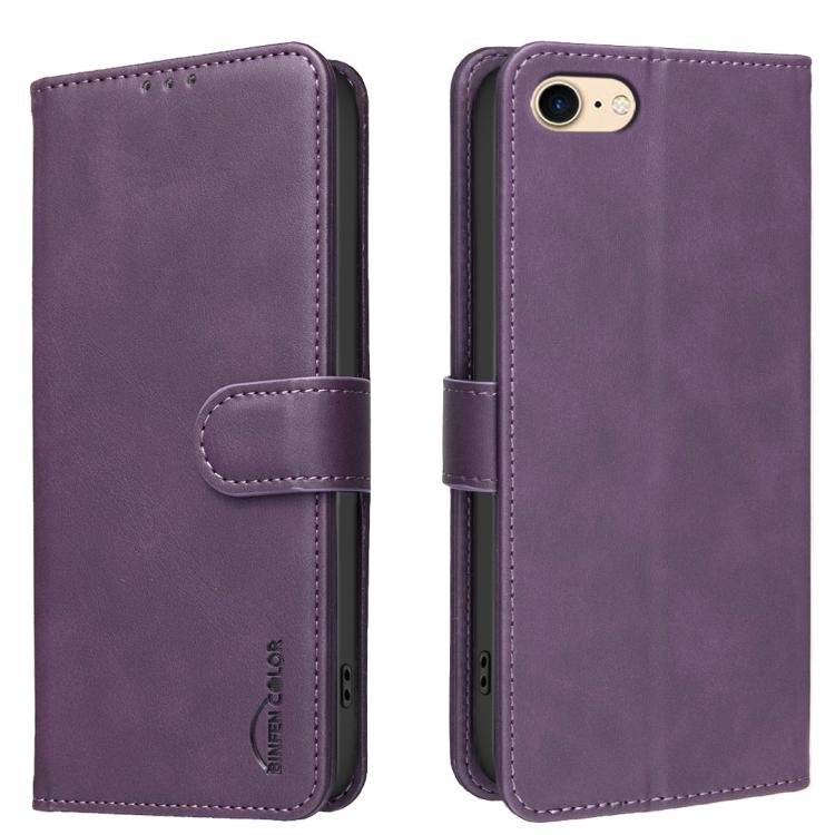 غطاء هاتف من الجلد النباتي بنقشة جلد العجل بلون صلب مع حماية RFID، لهواتف iPhone XS Max، iPhone 6 Plus/7 Plus/8 Plus، iPhone 6 / 7 / 8