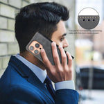 غطاء هاتف من الجلد النباتي بنقشة جلد العجل بلون صلب مع حماية RFID، لهواتف iPhone XS Max، iPhone 6 Plus/7 Plus/8 Plus، iPhone 6 / 7 / 8