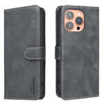 غطاء هاتف من الجلد النباتي بنقشة جلد العجل بلون صلب مع حماية RFID، لهواتف iPhone XS Max، iPhone 6 Plus/7 Plus/8 Plus، iPhone 6 / 7 / 8