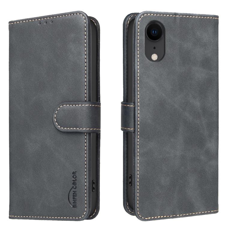 غطاء هاتف من الجلد النباتي بنقشة جلد العجل بلون صلب مع حماية RFID، لهواتف iPhone XS Max، iPhone 6 Plus/7 Plus/8 Plus، iPhone 6 / 7 / 8