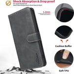 غطاء هاتف من الجلد النباتي بنقشة جلد العجل بلون صلب مع حماية RFID، لهواتف iPhone XS Max، iPhone 6 Plus/7 Plus/8 Plus، iPhone 6 / 7 / 8