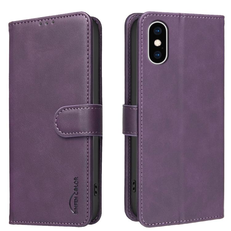 غطاء هاتف من الجلد النباتي بنقشة جلد العجل بلون صلب مع حماية RFID، لهواتف iPhone XS Max، iPhone 6 Plus/7 Plus/8 Plus، iPhone 6 / 7 / 8