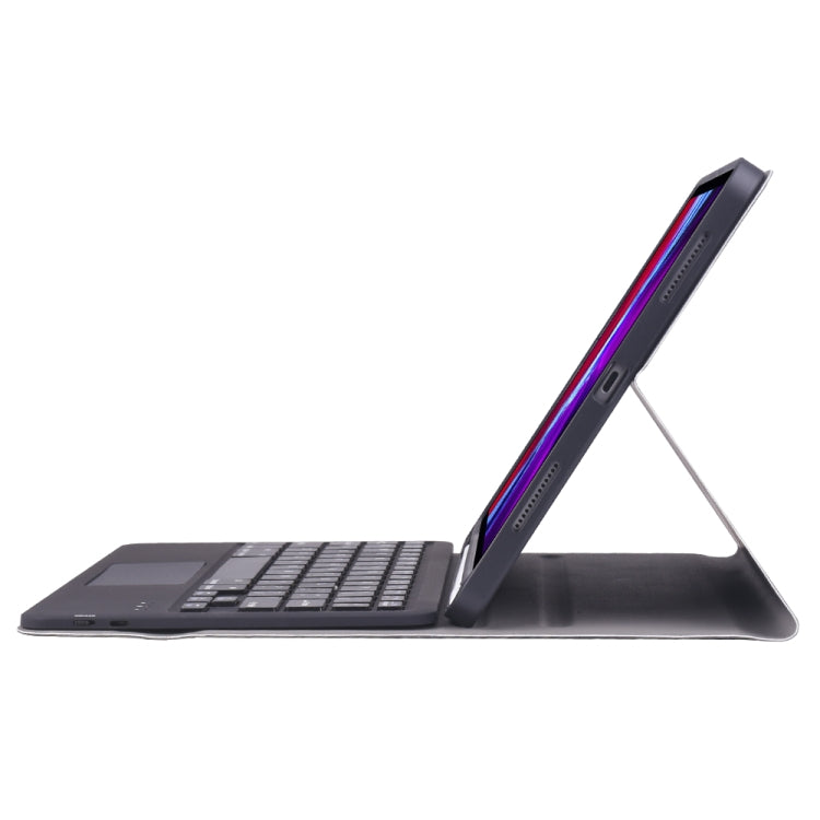 غطاء حماية بلوحة مفاتيح بلوتوث رفيع للغاية من ABS + TPU قابل للفصل لجهاز iPad Air 11 2024 / 2025 / Air 4 10.9 بوصة 2020، مع حامل وفتحة قلم ولمس، A098B-A