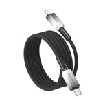 كابل بيانات مضفر شفاف متدرج من نوع Type-C إلى 8 بن بقوة 27 واط من سلسلة DUX DUCIS WLCM، الطول: 1 متر
