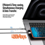 كابل بيانات مضفر شفاف متدرج من نوع Type-C إلى 8 بن بقوة 27 واط من سلسلة DUX DUCIS WLCM، الطول: 1 متر