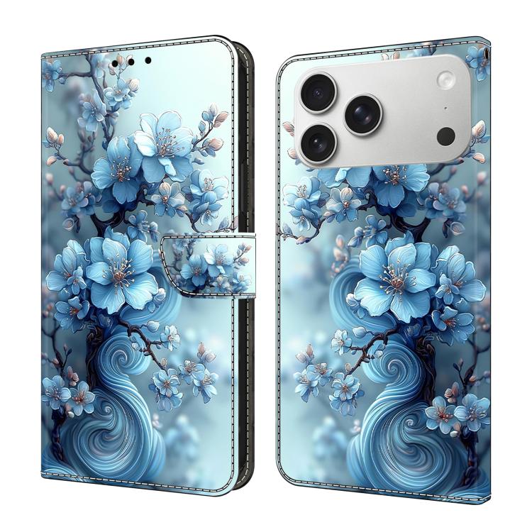 غطاء هاتف من جلد نباتي مطلي يشبه الكريستال، لهواتف iPhone 17e / 16e، iPhone 17 Pro Max، iPhone 17 Pro، iPhone 17