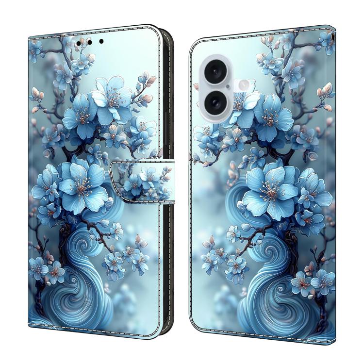 غطاء هاتف من جلد نباتي مطلي يشبه الكريستال، لهواتف iPhone 17e / 16e، iPhone 17 Pro Max، iPhone 17 Pro، iPhone 17