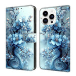 غطاء هاتف من جلد نباتي مطلي يشبه الكريستال، لهواتف iPhone 15 Pro Max، iPhone 15 Pro، iPhone 14 / 13، iPhone 14 Pro
