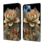 غطاء هاتف من جلد نباتي مطلي يشبه الكريستال، لهواتف iPhone 15 Pro Max، iPhone 15 Pro، iPhone 14 / 13، iPhone 14 Pro