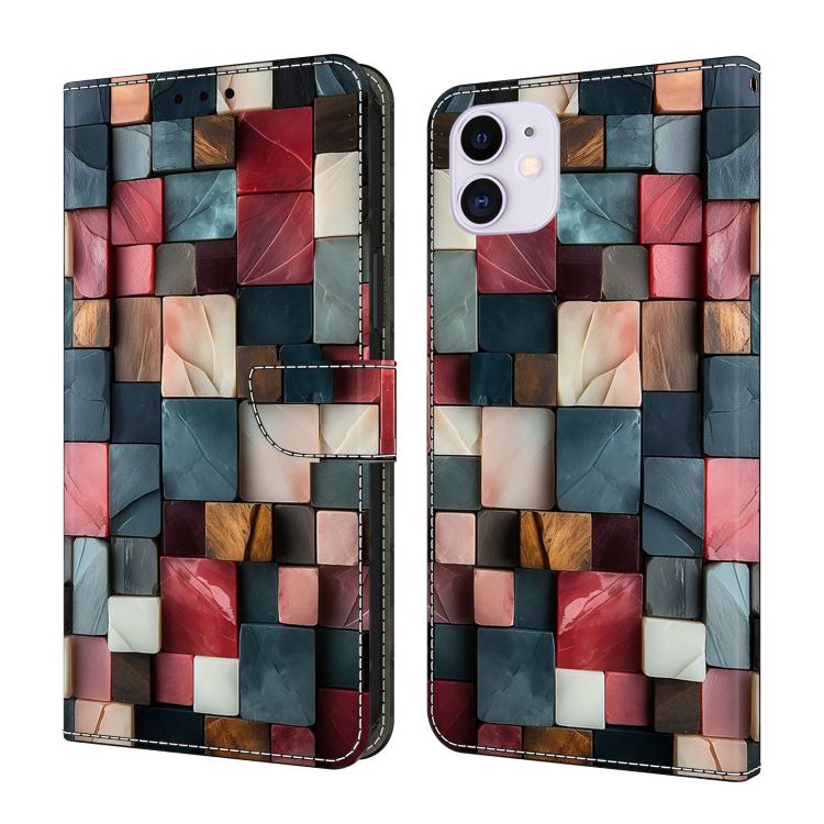 غطاء هاتف من الجلد النباتي مطلي يشبه الكريستال، لهاتف iPhone 11