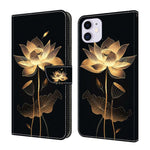 غطاء هاتف من الجلد النباتي مطلي يشبه الكريستال، لهاتف iPhone 11