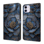 غطاء هاتف من الجلد النباتي مطلي يشبه الكريستال، لهاتف iPhone 11