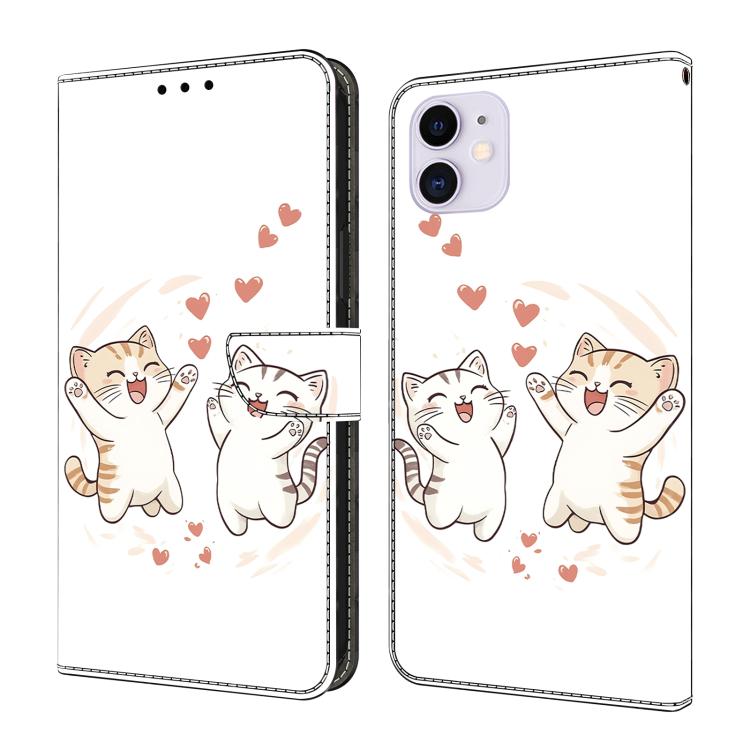 غطاء هاتف من الجلد النباتي مطلي يشبه الكريستال، لهاتف iPhone 11