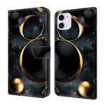 غطاء هاتف من الجلد النباتي مطلي يشبه الكريستال، لهاتف iPhone 11