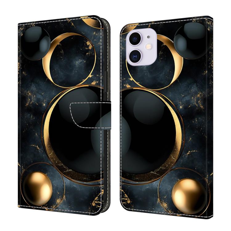 غطاء هاتف من الجلد النباتي مطلي يشبه الكريستال، لهاتف iPhone 11