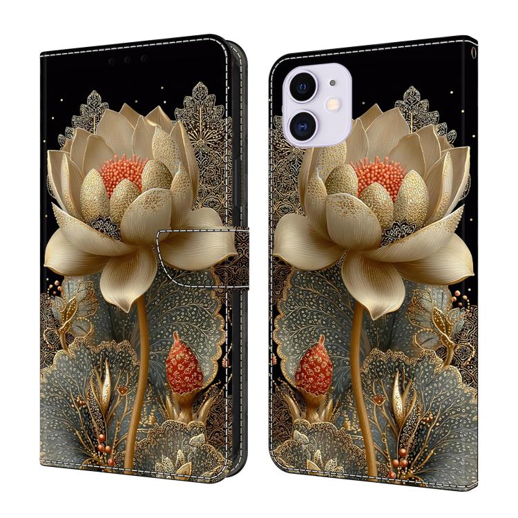 غطاء هاتف من الجلد النباتي مطلي يشبه الكريستال، لهاتف iPhone 11