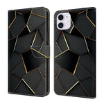 غطاء هاتف من الجلد النباتي مطلي يشبه الكريستال، لهاتف iPhone 11