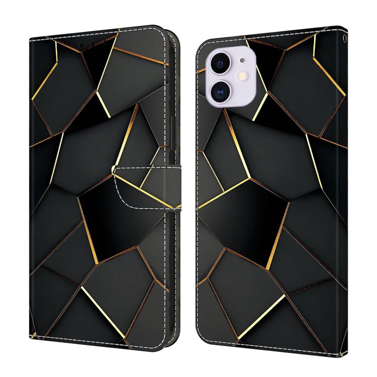 غطاء هاتف من الجلد النباتي مطلي يشبه الكريستال، لهاتف iPhone 11