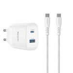 مجموعة شاحن سريع بمنفذين USB وType-C بقوة 45 واط من Yesido، قابس الاتحاد الأوروبي، قابس المملكة المتحدة، قابس الولايات المتحدة