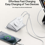 مجموعة شاحن سريع بمنفذين USB وType-C بقوة 45 واط من Yesido، قابس الاتحاد الأوروبي، قابس المملكة المتحدة، قابس الولايات المتحدة