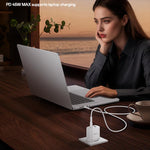 مجموعة شاحن سريع بمنفذين USB وType-C بقوة 45 واط من Yesido، قابس الاتحاد الأوروبي، قابس المملكة المتحدة، قابس الولايات المتحدة