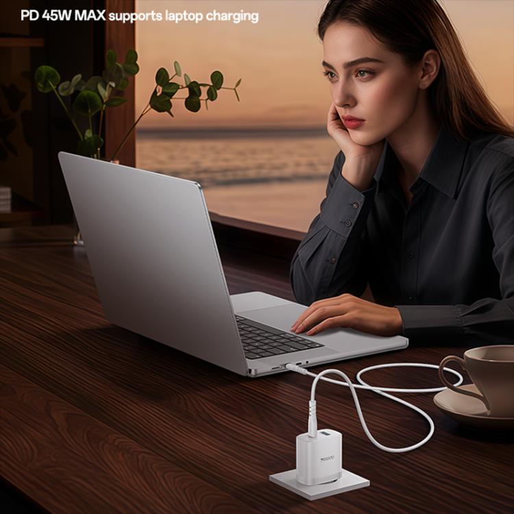 مجموعة شاحن سريع بمنفذين USB وType-C بقوة 45 واط من Yesido، قابس الاتحاد الأوروبي، قابس المملكة المتحدة، قابس الولايات المتحدة